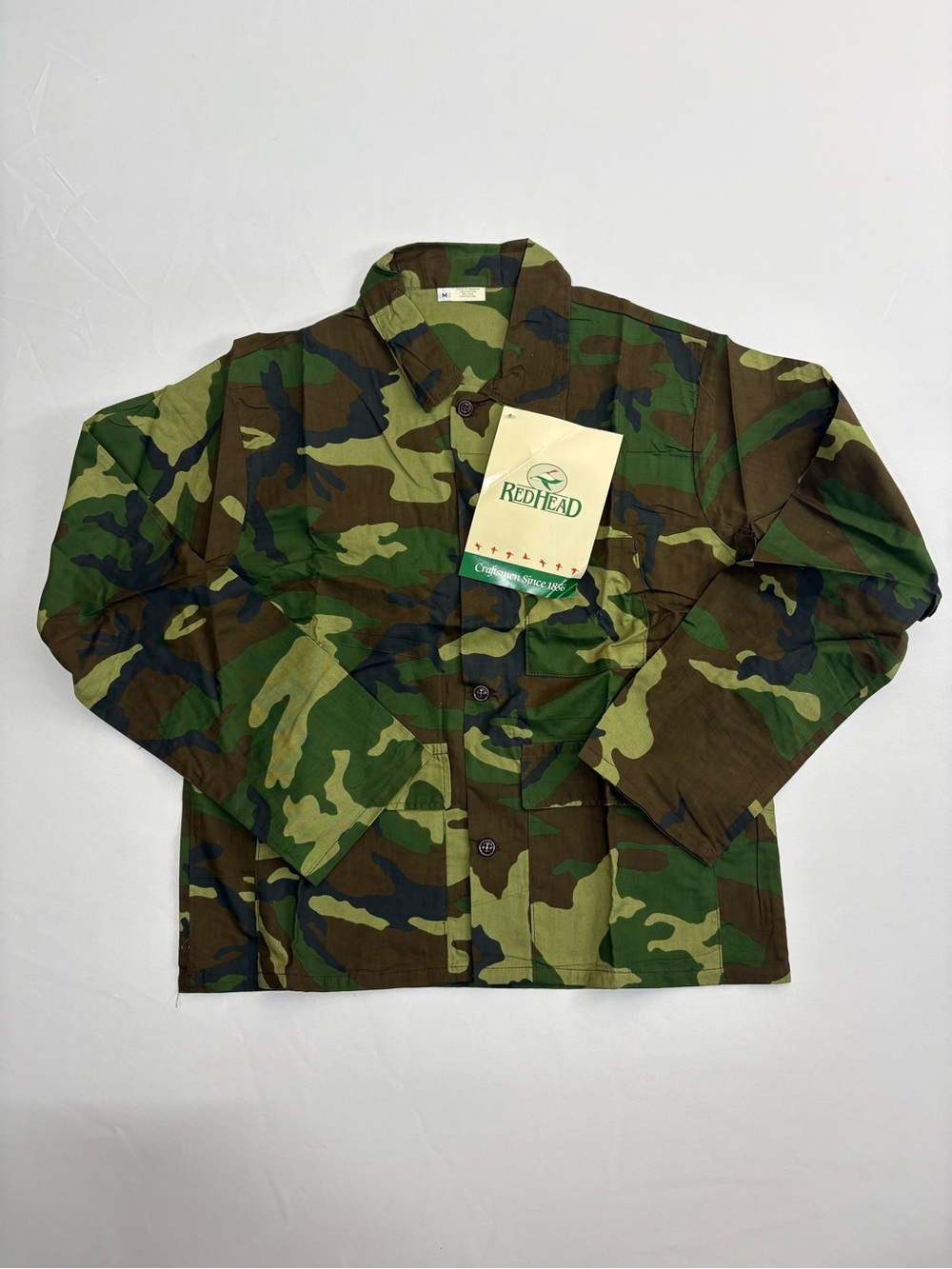 RedHead Mens Camouflage Button Down Long Sleeve Shirt Medium M Cotton NEW VTG